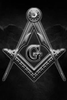 the masonic symbol is shown in black and white