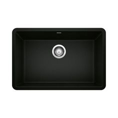 an image of black kitchen sink on white background