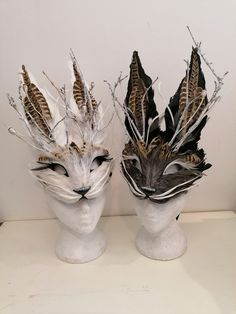 Masquerade Mask Aesthetic, Wilderness Outfit, Masquarade Mask, Masquerade Mask Diy, Deer Mask, Rabbit Mask, Luxury Mask, Mask Aesthetic, Paper Mache Animals