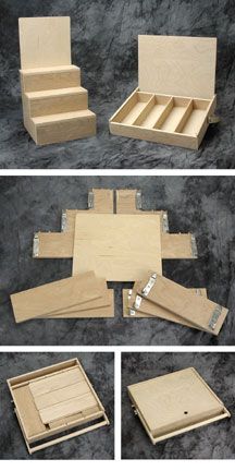 the steps are made out of plywood and cardboard