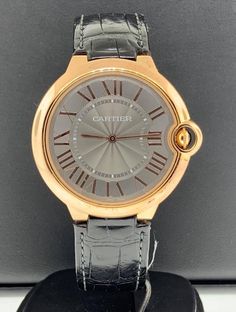 Cartier Ballon Bleu 40mm Ultra Thin 18k Rose Gold Grey Roman Dial W6920089 | eBay Cartier Ballon Bleu, Old Watches, Grey Roses, Cartier Watch, Rose Gold Case, 18k Rose Gold, Accessories Watches, Cartier, Wrist Watch