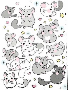 the sticker sheet has many different mouses on it