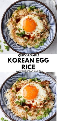 Korean Egg Rice, Gyeran Bap, Eggs And Rice, Korean Egg, Egg Rice, Rice Bowl, Asian Dishes, Sesame Oil