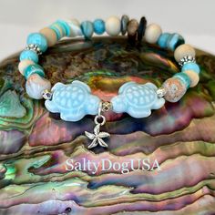 Sea turtle bracelet ocean inspired Beach jewelry, Protect our Oceans Sustainable fashion accessory gift for beach lover Eco-friendly jewelry Handmade Ocean-inspired Beaded Bracelet As Gift, Ocean-inspired Beaded Bracelets For Gifts, Cheap Ocean-inspired Beaded Bracelets For Gifts, Cheap Ocean-inspired Bracelets For Beach Season, Ocean-inspired Shell Bracelets For Gifts, Bracelet Ocean, Ceramic Turtle, Sea Turtle Bracelet, Turtle Bracelet