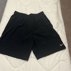 Nike Shorts Worn 1 Time Looks Brand New Black Go-dry Shorts, Black Training Shorts With Pockets, Black Go-dry Short Leg Bottoms, Black Athletic Shorts With Pockets, Nike Black Moisture-wicking Bottoms, Nike Black Athletic Shorts With Built-in Shorts, Nike Black Bottoms With Built-in Shorts, Nike Black Athletic Shorts With Elastic Waistband, Black Sports Bottoms With Short Inseam