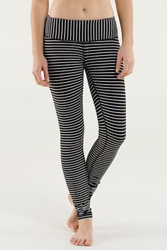 Lululemon Wunder Under Pant, $97.24, available at Lululemon.  #refinery29 http://www.refinery29.com/yoga-pants#slide-13 Lululemon Products, Lululemon Collection, Fitness Style, Dance Clothes, Lulu Lemon, Striped Leggings, Athletic Leggings, Athletic Apparel