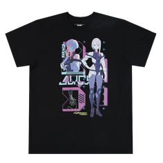 Short-sleeve tee Printed art on the front Ribbed crew neck Regular fit 100% Cotton Atsuko Exclusive Officially licensed Cyberpunk: Edgerunners Merchandise Cyberpunk Lucy, Cyberpunk Edgerunners, Japanese Lifestyle, Printed Art, Cosplay Outfits, Anime Inspired, Anime Style, Black Tee, Cyberpunk