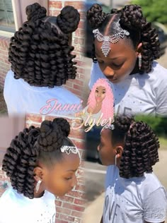 Kids Crochet Hairstyles, Kids Hairstyles For Wedding, Lil Girl Hairstyles, Hairstyles For Wedding, Hairstyles Kids, Hair Twist Styles