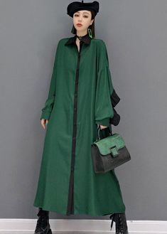 Oversized Long Sleeve Green Shirt Dress, Oversized Green Long Sleeve Shirt Dress, Long Linen Dresses, Fleece Jumpsuit, Patchwork Shirt, Satin Dress Long, Plus Size Party Dresses, Cozy Tops, High Design