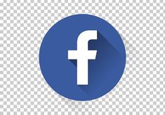 the facebook logo is shown on a blue circle, with white letters in front of it