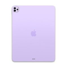 the back side of an ipad pro in lavender hues, against a white background