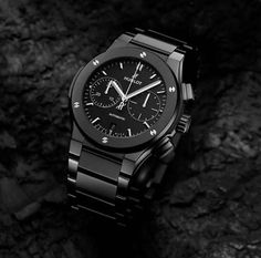 Women Handwatch, Watch Product Photography, All Black Watches, Hublot Classic Fusion, Mens Leather Necklace, Hublot Classic