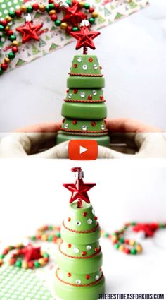 the christmas tree is made out of buttons and plastic beads, so you can make it yourself