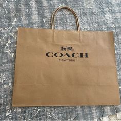 Authentic Large Coach Shopping Bag. Size Is 16x12x6 Inches. Perfect For A Nice Gift 2 Available Coach Shopping Bag, Coach Pillows, Coach Hobo Bag, Coach Clutch, Coach Satchel, Leather Rivets, Coach New York, Bags Coach, Coach Outlet