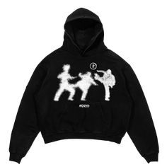 Kids At Play Premium Hoodie WorksOfMadness Black Hoodie Graphic, Clothing Brand Hoodies, Black Hoodie With Design, Black And White Hoodie Outfit, Heavyweight Urban Hoodie With Kangaroo Pocket, Heavyweight Hooded Sweatshirt With Kangaroo Pocket, Heavyweight Crew Neck Hoodie For Winter, Heavyweight Cotton Sweatshirt For Streetwear, Winter Heavyweight Hoodie With Adjustable Hood