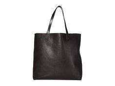 Madewell The Transport Tote - Handbags : True Black 2 : Give your look a rich colorful boost with the pebbled leather Madewell The Transport Tote with dual carrying handles. Flat bottom. Interior back-wall zip pocket. Imported. Measurements: Bottom Width: 14 in Depth: 6 1 2 in Height: 13 1 2 in Strap Length: 17 in Strap Drop: 8 in Weight: 1 lb 10 oz Casual Workwear Bags With Leather Lining, Casual Textured Leather Bags For Work, Casual Textured Leather Work Bag, Casual Everyday Bags In Textured Leather, Casual Everyday Bags With Leather Backing, Casual Everyday Bag With Leather Backing, Casual Textured Leather Bags For Everyday, Casual Everyday Textured Leather Bags, Casual Soft Leather Bags For Work