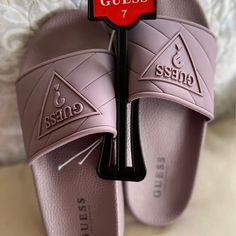 Guess Veronica Quilted Slide Sandals Color Orch Size 8 Guess Slides, Guess Sandals, Foam Sandals, Bow Flip Flops, Black Platform Sandals, Dressy Sandals, Black Flip Flops, Black Strappy Sandals, Chic Sandals