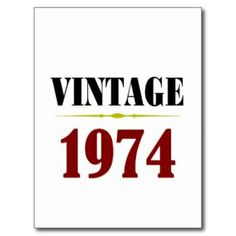 a white greeting card with the words'vintage 1933'in red and black on it