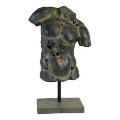 a sculpture of a man's torso on a stand