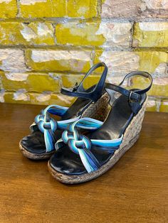 Super cute retro shoes. Has wear but lots of life left. Wedge Platform Sandals, Womens Espadrilles Wedges, Lansing Mi, Women's Espadrilles, Retro Shoes, Espadrilles Wedges, Platform Wedges, Sandal Espadrille, Platform Sandals