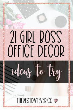 21 girl boss office decor ideas to try Girly Home Office Decor, Sleek Office Design, Pink Office Aesthetic, Girl Boss Office Ideas, Pink Office Ideas, Girly Office Space, Feminine Home Office Classy, Girl Boss Office Decor, Girly Home Office