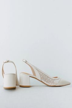 Ivory Slingback Wedding Pumps With Low Block Heel and Sequin and Beads Embroidery, Milky Genuine Leather Bridal Shoes With Closed Pointy Toe - Etsy Ukraine Elegant Beige Slingback Pumps For Wedding, Beige Pointed Toe Slingback Pumps For Wedding, Beige Slingback Pumps For Wedding, Beige Ankle Strap Slingback Pumps For Wedding, Beige Open Toe Slingback Pumps For Wedding, Party White Heels With Pearl Embroidery, White Heels For Spring Ceremonies, White Heels For Spring Ceremony, White Slingback Pumps For Summer Wedding