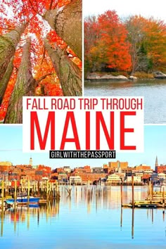 The Ultimate Fall Maine Road Trip + Secret Expert Tips Maine Honeymoon Fall, Fall Road Trips East Coast, Maine In November, Boston To Maine Road Trip, Maine Fall Vacation, Maine Roadtrip, Places To Visit In Maine, Coastal Road Trip