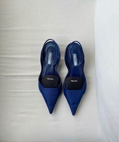 Blue Shoes Aesthetic, Navy Girl, Heels Aesthetic, Blue Heels, Prada Shoes, Blue Aesthetic