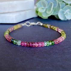 Thank you for visiting this beautiful handmade beaded bracelet made with genuine natural watermelon ( multicolored ) Gemstone bracelet and 14k gold filled metal... ☀︎︎ Gemstone: Genuine Watermelon Tourmaline. ☀︎︎ Material: 14k gold filled. ☀︎︎ Closure: lobster clasp. ☀︎︎ Size: available in different sizes. ❤︎ * It comes in a jewelry pouch and small box ready for gifting. * Ready for shipping upon request . * Same/ Next day shipping USPS First Class Mail with tracking number. PROCESSING TIME ☾ Cu Adjustable Tourmaline Beaded Bracelets With Gemstone Beads, Beaded Tourmaline Bracelets As A Gift, Spiritual Tourmaline Beaded Bracelets With Natural Stones, Adjustable Spiritual Tourmaline Beaded Bracelets, Beaded Tourmaline Bracelets With Round Beads, Handmade Adjustable Tourmaline Bracelets, Beaded Tourmaline Bracelets, Pink Tourmaline Beaded Bracelets With Gemstones, Pink Tourmaline Gemstone Beaded Bracelets