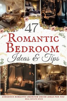 romantic bedroom ideas and tips to decorate them for the holiday season with these beautiful decorations