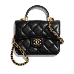 Chanel 21a Black Flap Coin Purse With Chain Gold Handle Shoulder Crossbody Bag ********** Chanel ********** Brand: Chanel Size: Mini (4.9 X 3.7 X 1.4) Name: Flap Coin Purse With Classic Chain Color: Black Style: Shoulder / Crossbody Bag Style #: Ap2200 B05810 94305 Collection: 21a Material: Lambskin Leather Top Handle Strap Black Quilted Lambskin Leather Material Iconic Cc Logo At The Front Flap Front Closure Gold Tone Hardware Single Chain Strap Fabric Inside Lining Only Fits Cards / Coins This Luxury Wishlist, Chanel Mini Bag, Chanel Vanity Case, Micro Bag, Chanel Store, Chanel Brand, Bag Chanel, Chanel Mini, Couture Mode