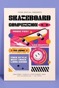 a poster advertising a skateboard competition