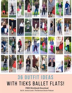 FREE Download: 36 Tieks Outfit Ideas to wear today and declutter your wardrobe. Tieks Ballet Flats Review on fit, quality and price. How to style Tieks by Gavrieli ballet flats with casual outfits, work outfits and travel outfits for women in medicine, pharmacists, doctors, teachers and professors by Dr. Jessica Louie of Petite Style Script blog and The Burnout Doctor Podcast. FREE workbook download with style ideas, clothing wardrobe help Casual Everyday Fitted Ballet Flats, White Ballet Flats For Work, Chic Fitted Ballet Flats For Everyday, Tieks Ballet Flats Tieks By Gavrieli, Tieks Solderable Ballet Flats, Flat Shoes Outfit