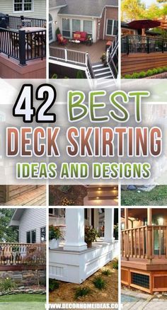 the best deck skirting ideas and designs for your yard or patio, including decks