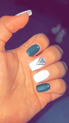 Rustic Acrylic Nails, Nail Designs January 2024, Trendy Nails Ideas Coffin, Cute Western Nails Simple, Dark Blue Western Nails, Santa Fe Nails, Simple Western Acrylic Nails, Yellowstone Nails Design, Rodeo Nails Westerns Simple