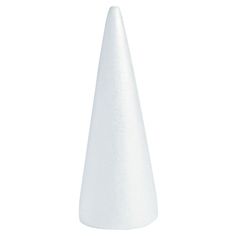 a white plastic cone on a white background