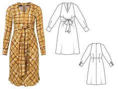 a women's dress and coat sewing pattern