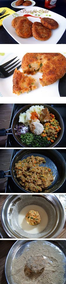 four different pictures of food on plates and in pans, with one being fried