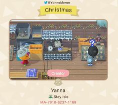 an animal crossing game with the caption'christmas creator yamaha and stay liee