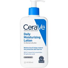 Cerave Daily Moisturizing Lotion, Skin Hacks, Cerave Moisturizing Lotion, Dry Skin Body Lotion, Daily Moisturizing Lotion, Skin Care Routine For 20s, Lotion For Dry Skin, Oil Free Moisturizers, Moisturizing Lotion