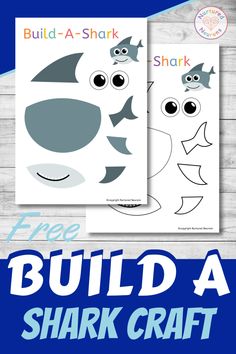 Shark Craft Preschool, Build A Shark, Shark Crafts Preschool, Shark Study, Under The Sea Activity, Printable For Preschool