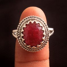 Ruby Gemstone Ring, 925 Silver Ring, Prong Setting Ring, Statement Ring, Bridesmaid Gift, Women Ring  METAL - 925 STERLING SILVER GEMSTONE - Ruby RING WEIGHT - 4.6 GRAMS    COLOR - As Seen In Picture RING SIZE - US 8 STONE SIZE - 12 x 10 MM Silver: Silver has significant health benefits that have been used across cultures for centuries. Silver has a proven track record as a powerful antimicrobial agent fighting infections and aiding in cold and flu prevention, wound healing, and more. Silver als Ruby Bands, Party Rings, Ruby Gemstone, Pretty Rings, Ruby Ring, 925 Silver Rings, Engagement Gifts, Handmade Ring, Prong Setting