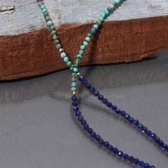 Product Details : ITEM : TURQUOISE/ LAPIS LAZULI BEADED NECKLACEItem Code : DGC2808Gemstone Name :  TURQUOSE AND LAPIS LAZULIChain Style : BEADEDBeads Shape : MICRO FACETED ROUNDBeads Size : 2-2.5mm Approx.Length : 18 INCH WITH LOBSTER CLASPWeight : 22 Cts. Approx.Customization : **Available**Please Feel Free To Contact If You Have Any Query. Turquoise Gemstone Necklaces With Round Beads, Colorful Lapis Lazuli Bead Necklaces, Bohemian Lapis Lazuli Beaded Necklace With Gemstones, Lapis Lazuli Gemstone Beads Crystal Necklace, Lapis Lazuli Crystal Necklace With Gemstone Beads, Multicolor Lapis Lazuli Round Beaded Necklaces, Multicolor Lapis Lazuli Gemstone Beaded Necklaces, Colorful Lapis Lazuli Beaded Necklaces As Gifts, Multicolor Lapis Lazuli Beaded Necklaces