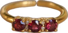 Gold Rings With Rose Cut Diamonds And Garnet, Gold Garnet Ring With Rose Cut Diamonds, Gold Garnet Open Ring, Elegant Gold Crystal Ring With Ruby, Elegant Red Ruby Toe Ring, Adjustable Elegant Ruby Ring, Elegant Adjustable Gold Ruby Ring, Diamond Ring Gold, Red Stone Ring