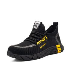 44 % OFF S Series Black Yellow - Indestructible Shoes Slip Resistant Shoes, Steel Toe Shoes, Light Sneakers, Fantastic Shoes, Style Sportif, Series Black, Safety Boots, Safety Shoes, Toe Shoes