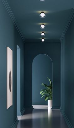 #nabila #tooy #applique #corridoio #illuminazionecorridoio Hallway Ceiling Color, Walls Ceiling Same Color, Hallway Colorful, Hallway Color Ideas, Colorful Hallway, Corridor Ideas, Hallway Wall Colors, Architecture Contemporary, Earthy Living Room