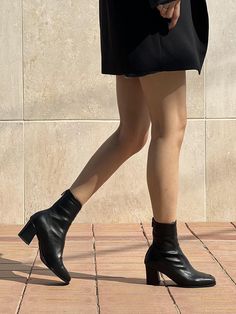 Editor's NotesSPUR presents ankle boots that support your ankle line stably. The minimal square toe and U-line seam design make the boots stand out. - Square toe- U-line seam - Stable ankle shaft- 3 different options- Chic and modern mood Measurements- Size: KR 230mm (US 6) - KR 250mm (US 8)- Heel: 2.36 in.*Fits true to size Composition & Care- Synthetic Leather (Cream Beige, Black), Suede (Black A)- Professional cleaning recommended Designer- by SPUR Fitted Square Toe Chelsea Boots For Work, Chic Fitted Chelsea Boots With Square Toe, Modern High Ankle Heeled Boots With Padded Ankle, Fitted Sleek Chelsea Boots For Fall, Sleek Fitted Chelsea Boots For Fall, Modern Ankle-high Heeled Boots With Padded Ankle, Fitted Boots With Padded Heel And Square Toe, Chic Fitted Ankle-high Chelsea Boots, Sleek Square Toe Spring Boots