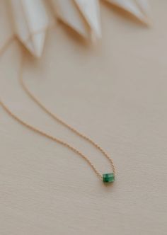 Tiny Gemma Necklace Dainty Emerald Necklace With Delicate Chain For Everyday, Dainty 14k Gold Emerald Necklace, Minimalist Emerald Necklace With Delicate Chain, Minimalist Emerald Necklace In Yellow Gold, Dainty Emerald Necklace With Delicate Chain, Dainty Emerald Gemstone Necklace For Everyday, Dainty Everyday Emerald Gemstone Necklace, Minimalist 14k Gold Emerald Necklace, Minimalist 14k Gold Emerald Gemstone Necklace