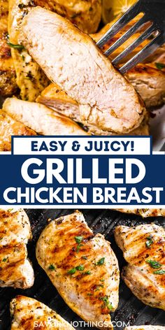 This is the perfect recipe for grilled chicken breast! The chicken comes out juicy and flavorful thanks to the right grilling technique and a delicious marinade. | #grilledchicken #grillingrecipes #grilling #chickenrecipes #chickenbreast #healthyfood #healthycooking #healthyeating #summer #summerrecipes How To Grill Chicken, Chicken Breast Marinade, Grilled Chicken Marinade