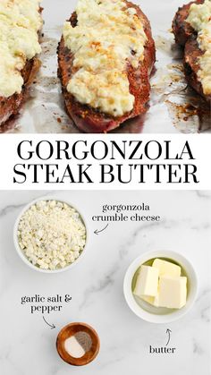 Gorgonzola Steak Butter Garlic Herb Steak, Steak Butter Recipe, Flavored Butter Recipes, Butter Recipes Homemade, Compound Butter Recipe, Herb Butter Recipe, Butter Steak, Garlic Herb Butter